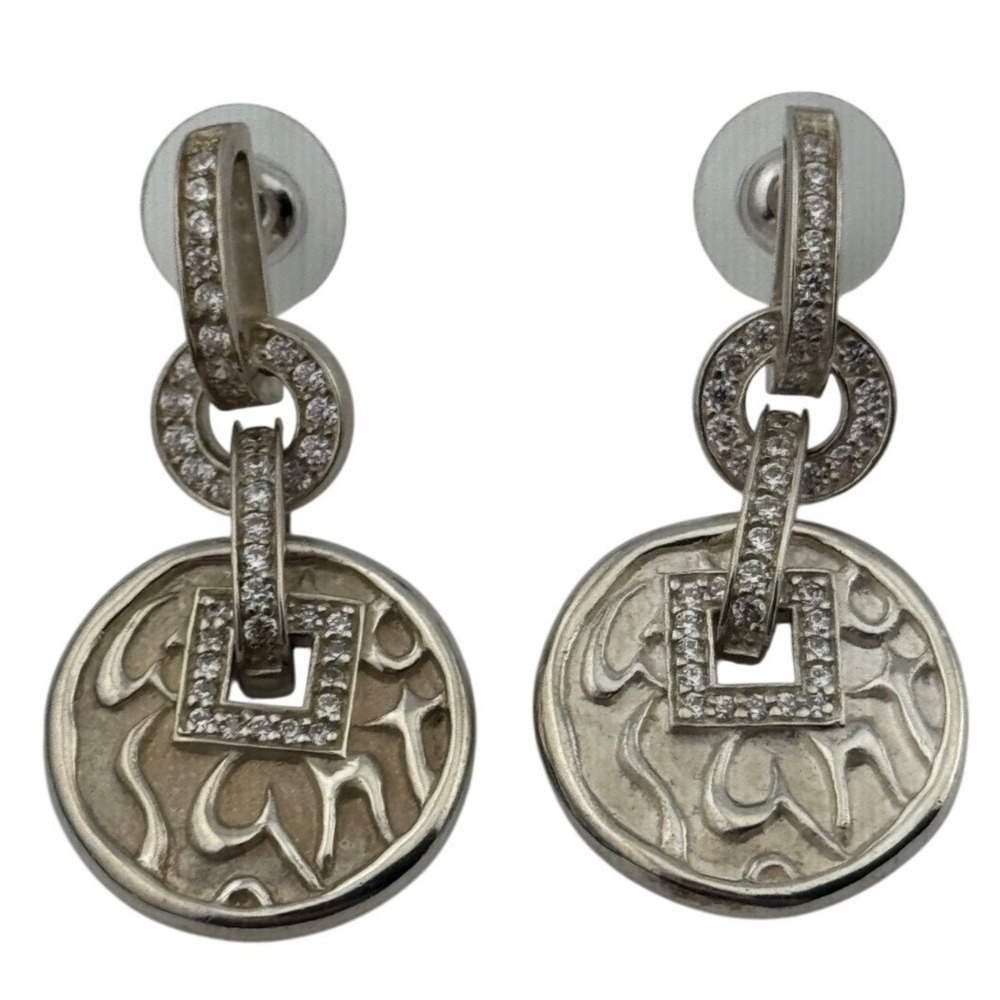 Seidengang Sterling Silver Earrings CZ Love of Life Collection Dangle 925